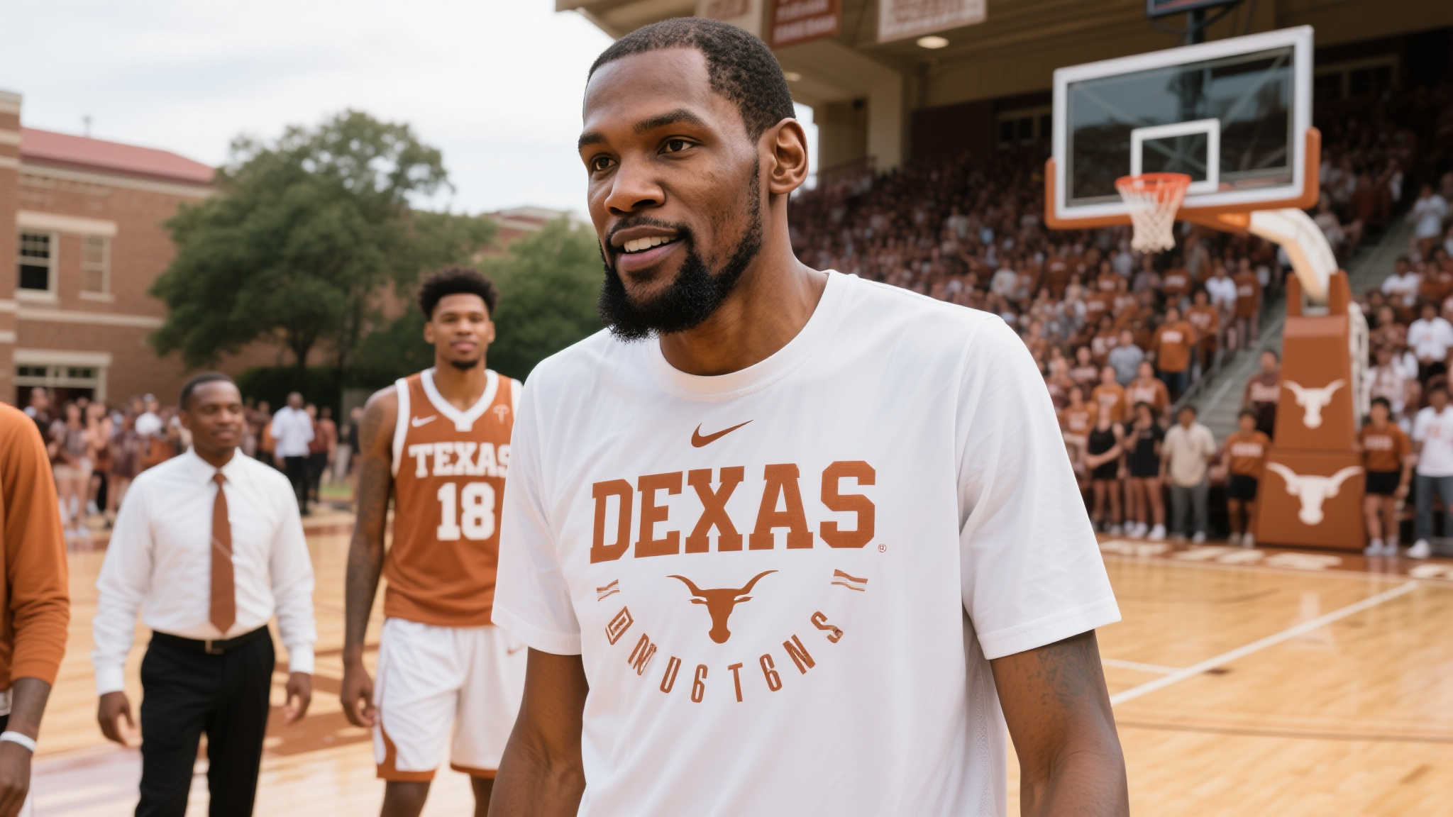 追忆青春时光!杜兰特18年后重回德克萨斯大学开启新旅程 追忆青春时光!杜兰特18年后重回德克萨斯大学开启新旅程